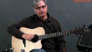 Acoustic Guitar Review  LAG Tramontane 300 DCE [upl. by Osnerol]