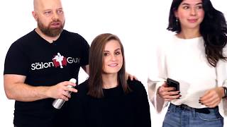 Step by Step Lob Haircut Tutorial  TheSalonGuy [upl. by Agueda499]