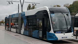 TROLLEYBUS DE NANCY  HESS LighTram 25 DC  Début des essais sur le tronçon de VANDŒUVRE  Brabois [upl. by Kynan755]