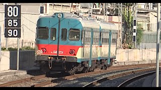 HD  Treni DOPPIA ALn6681220  1224  Treno Storico 96557 in transito a Palermo Cardillo [upl. by Tonkin573]