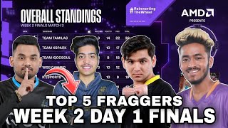 Upthrust Esports Points Table  Week 2 Day 1 Grand Finals  Top 5 Fraggers India Series Tournament [upl. by Nileuqcaj]