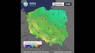 Prognoza temperatury powietrza na 8 godzin Model INCA NIEDZIELA 10032024 SHORT pogoda [upl. by Aizat718]