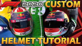 F1 2020 CUSTOM MY TEAM HELMET TUTORIAL [upl. by Trevah]