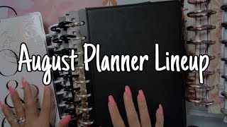 August Planner Lineup  Moving Back to Separate Planners  Happy Planner Non Frankenplanner [upl. by Darrel]