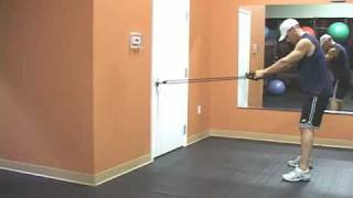 Resistance Bands Exercises For Back  Standing Rows [upl. by Anaxor]