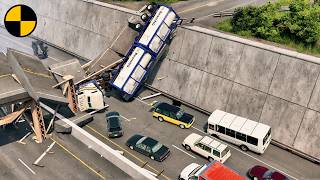 Most Epic Bridge Accidents Compilation 1 😱 BeamNGDrive [upl. by Sara-Ann]