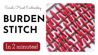 How to do Burden Stitch [upl. by Karry38]