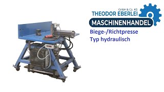 ID 33400 BiegeRichtpresse Typ hydraulisch [upl. by Janeva]