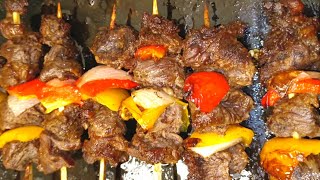 Brochettes de Viande de BOEUF  Recette de Brochettes 🍢 tendre et Juteuse recipe brochettes poêle [upl. by Stewart]