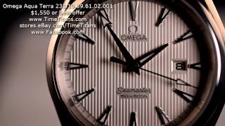 Omega Aqua Terra Quartz 23110396102001 TeakOpaline Silver Cal 1538 [upl. by Lucio416]