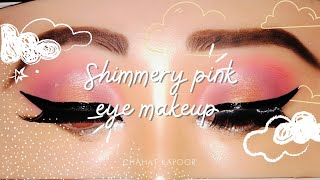 Shimmery pink eye makeup look 💖Chahat MakeoversSwiss BeautyInsightEye makeup lookChahat Kapoor [upl. by Asilegna]