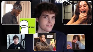 EVERYONEs reaction to seeing DREAM’S FACE ft KSI Bella Poarch Addison Rae Sykkuno… [upl. by Annaes]