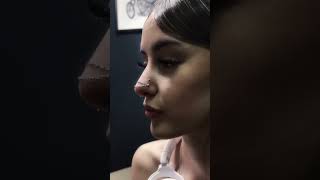 High nostril piercings and a double nose chain with Base Laboratories Piercing Aftercare Spray [upl. by Donavon]