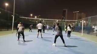 Kuwait Filipino Mishref Volleyball practice game with Skilled Up team 4th set  190524 [upl. by Akkimat]