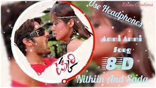 Takkari Movie Ammi Ammi 8D Song Nithiin Sada [upl. by Race]