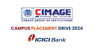 Biggest Campus Placement Drive 2024 ICICI Bank at CIMAGE College Patna [upl. by Annala]