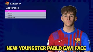 PES 2017  New Pablo Gavi Face 2022 [upl. by Aissatsana169]