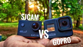 Gopro hero 8 vs sjcam 4000  Motovlogg Comparison [upl. by Krigsman741]