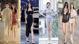 Mejores Street Fashion Tik Tok 2023  Hottest Chinese Girls Street Fashion Style 2023 Ep165 [upl. by Euh155]