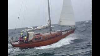 Classic Timber Yacht vs Comfortina 32 in 25 knots [upl. by Jedidiah]