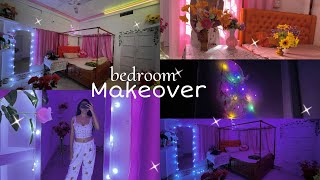 Aesthetic Room Makeover  India  simple and cozy bedroom transformation  pink aesthetic 💕 [upl. by Duane76]