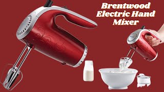 Brentwood Electric Hand Mixer Red [upl. by Ebocaj]