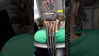 Jumbo Knotless Braids Over Locs [upl. by Artenehs]