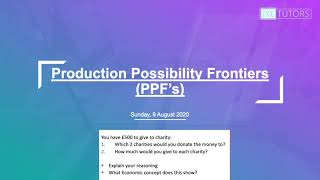 Production Possibilities Curve PPC Review  Think Econ [upl. by Aniratac]