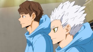 ハイキュー Hoshiumi witnessed and discussed the intense match between Karasuno and Inarizaki [upl. by Sivrad179]