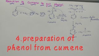 Preparation of phenol from cumeneclass12neetjee [upl. by Aisaim]