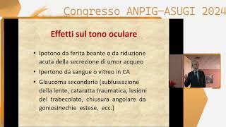 3 BRUSINI La terapia nel glaucoma posttraumatico da contusione e da ferita perforante [upl. by Nazar149]