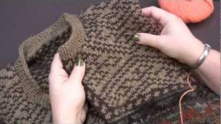 How to Prepare amp Cut a Steek when Knitting [upl. by Ardnazxela]