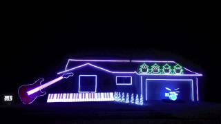 Amazing and Hilarious Christmas Light Show  Christmas Can Can [upl. by Elson543]