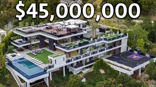 Inside a 45000000 Los Angeles Modern MEGA MANSION [upl. by Nollahp855]