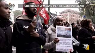 Guerriglia a Milano per le case popolari [upl. by Euhc795]