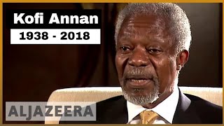 🇺🇳 🇬🇭 Kofi Annan former UN chief dies at 80  Al Jazeera English [upl. by Siderf343]