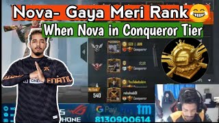 Novaking Angry On Fnatic Scout  When Nova Use Awm  SLR in Pubg Mobile Conqueror Tier [upl. by Wight836]