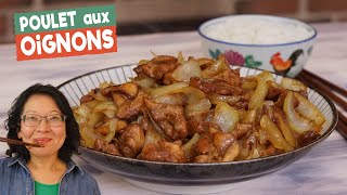 Poulet aux oignons🍗🧅Aussi bon que le bœuf aux oignons rapide simple à faire avec peu dingrédients [upl. by Cordi]