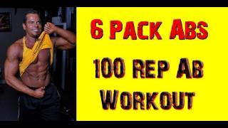 100 REP AB WORKOUT Routine  Get 6 Ripped Pack Abs [upl. by Nilrah354]