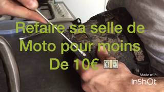 tuto  refaire sa selle de moto pour moins de 1O [upl. by Acalia]