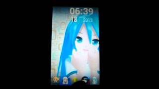 Android Theme Anime  Hatsune Miku mod [upl. by Htrahddis]