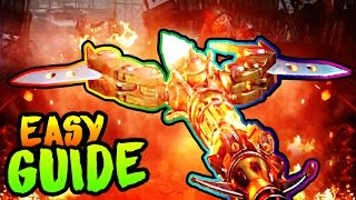 ORIGINS ULTIMATE FIRE STAFF BUILD UPGRADE GUIDE BO3 Zombies Chronicles KAGUTSUCHI BLOOD Easter Egg [upl. by Ecidna716]