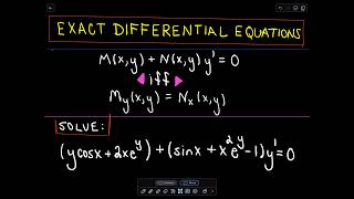 ❖ Exact Differential Equations ❖ [upl. by Moser]