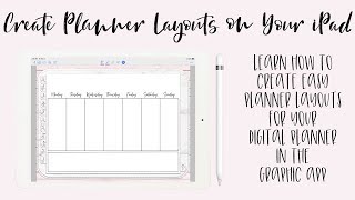 Create Digital Planner Layouts in Graphic [upl. by Negiam]