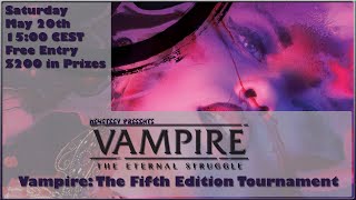 VTES  The Fifth Edition Tournament Table 2 Round 1  Vampire the Masquerade CCG [upl. by Dulcinea]