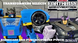 Transformers Select Barricade and PunchCounter Punch [upl. by Ainyt]