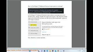 Fix HyperV Enhanced Session Login option is missing on Windows [upl. by Atnauq]