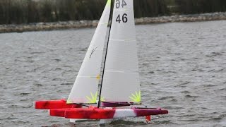 3 trimarans foiling [upl. by Nyrraf]