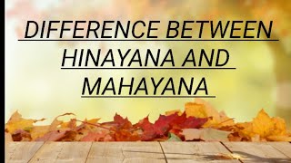 Difference between Hinayana and Mahayana humab1800 UGC NET PGT EDUCATION BEd MEd [upl. by Reo]