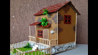 creare una casa in miniatura  how to make a miniature house  casa di cartone  cardboard house [upl. by Dail]